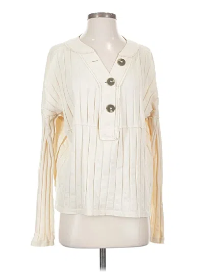 Pre-owned We The Free Long Sleeve Blouse In Ivory