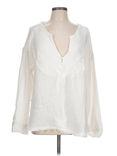 Pre-owned We The Free Long Sleeve Blouse In Ivory