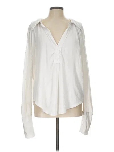 Pre-owned We The Free Long Sleeve Blouse In Ivory