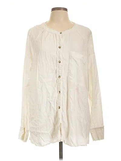 Pre-owned We The Free Long Sleeve Blouse In Ivory
