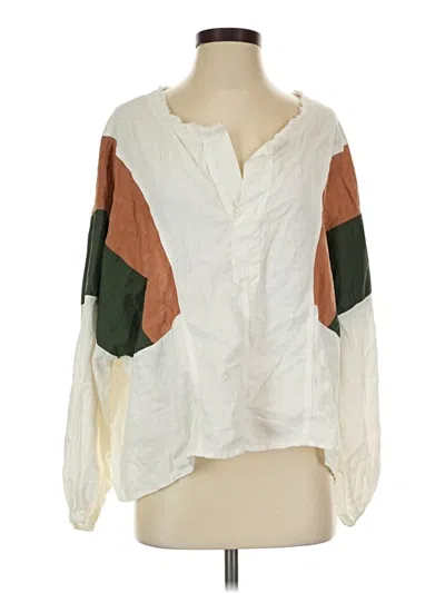 Pre-owned We The Free Long Sleeve Blouse In Ivory