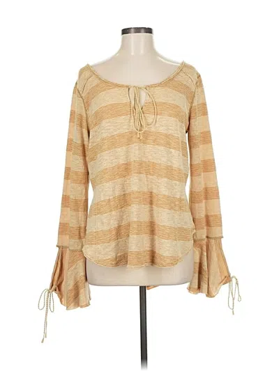Pre-owned We The Free Long Sleeve Blouse In Orange