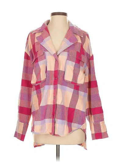 Pre-owned We The Free Long Sleeve Blouse In Pink