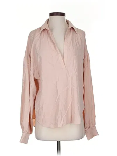 Pre-owned We The Free Long Sleeve Blouse In Pink