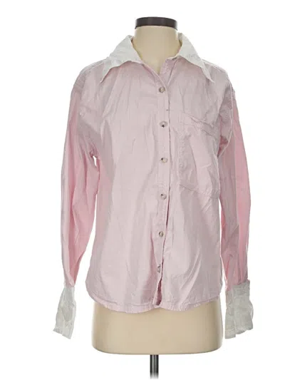 Pre-owned We The Free Long Sleeve Blouse In Pink