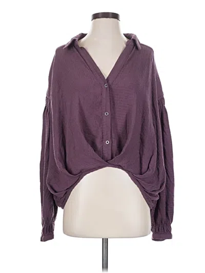 Pre-owned We The Free Long Sleeve Blouse In Purple