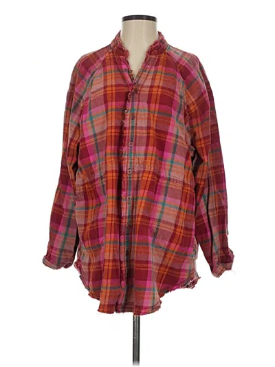 Pre-owned We The Free Long Sleeve Blouse In Red