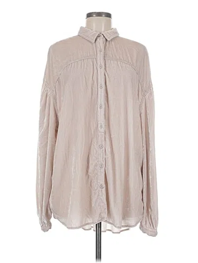 Pre-owned We The Free Long Sleeve Blouse In Tan