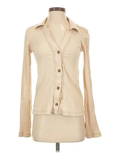 Pre-owned We The Free Long Sleeve Blouse In Tan