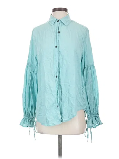 Pre-owned We The Free Long Sleeve Blouse In Teal