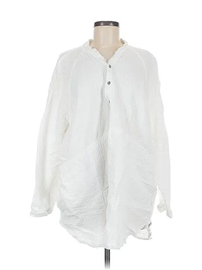 Pre-owned We The Free Long Sleeve Blouse In White