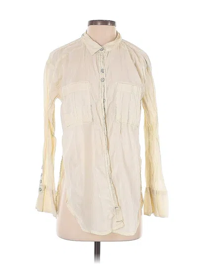 Pre-owned We The Free Long Sleeve Blouse In White