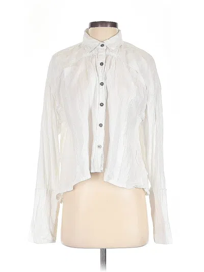 Pre-owned We The Free Long Sleeve Blouse In White