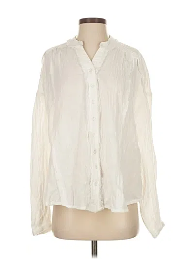 Pre-owned We The Free Long Sleeve Blouse In White