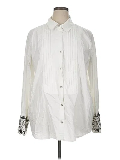 Pre-owned We The Free Long Sleeve Blouse In White