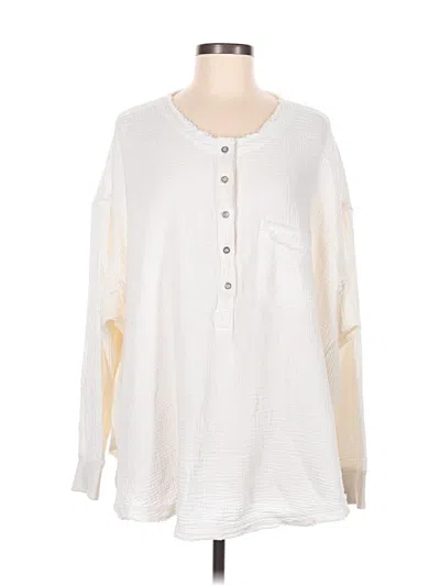 Pre-owned We The Free Long Sleeve Blouse In White