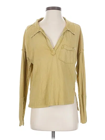 Pre-owned We The Free Long Sleeve Blouse In Yellow