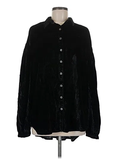 Pre-owned We The Free Long Sleeve Button Down Shirt In Black
