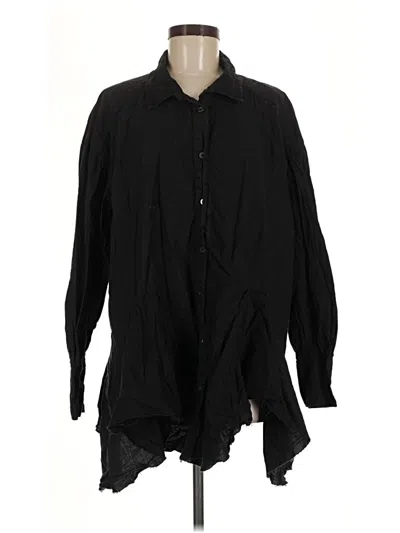 Pre-owned We The Free Long Sleeve Button Down Shirt In Black