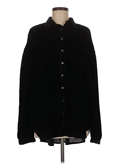Pre-owned We The Free Long Sleeve Button Down Shirt In Black