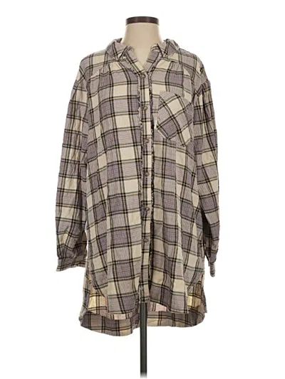 Pre-owned We The Free Long Sleeve Button Down Shirt In Gray