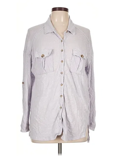 Pre-owned We The Free Long Sleeve Button Down Shirt In Gray