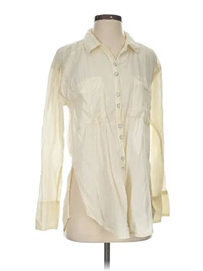 Pre-owned We The Free Long Sleeve Button Down Shirt In Ivory