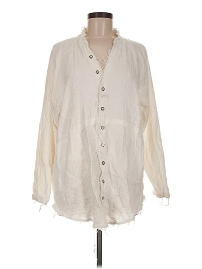 Pre-owned We The Free Long Sleeve Button Down Shirt In Ivory