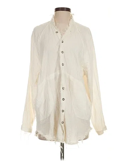 Pre-owned We The Free Long Sleeve Button Down Shirt In Ivory
