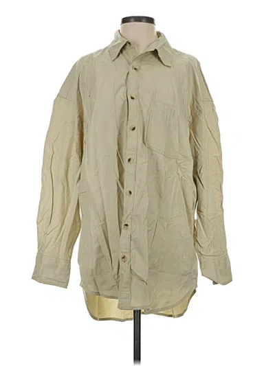 We The Free Long Sleeve Button Down Shirt In Tan