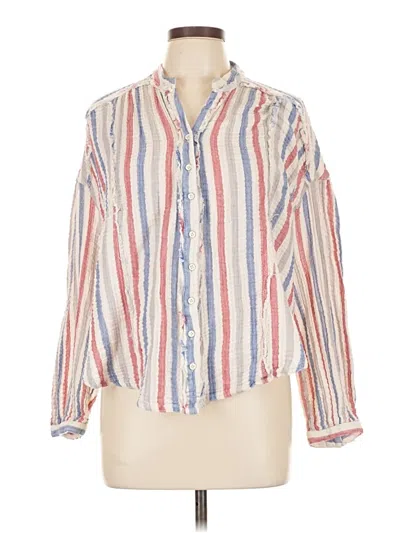 Pre-owned We The Free Long Sleeve Button Down Shirt In White