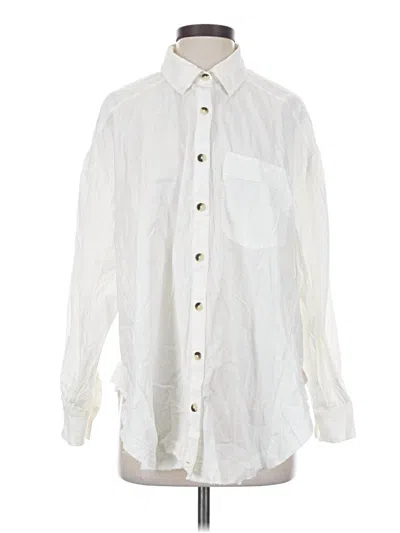 Pre-owned We The Free Long Sleeve Button Down Shirt In White