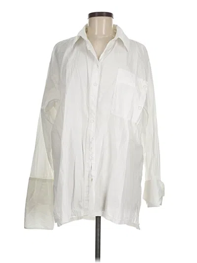 Pre-owned We The Free Long Sleeve Button Down Shirt In White