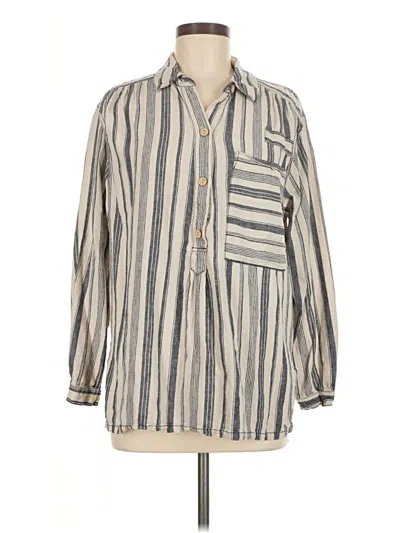 Pre-owned We The Free Long Sleeve Button Down Shirt In White