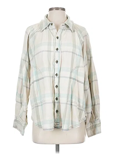 We The Free Long Sleeve Button Down Shirt In White