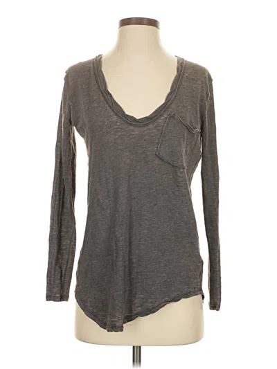 Pre-owned We The Free Long Sleeve Henley Shirt In Gray