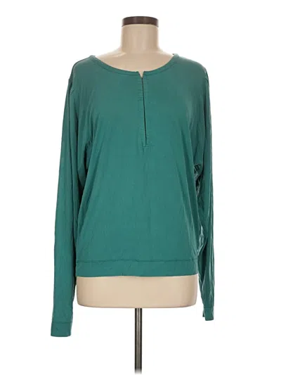 Pre-owned We The Free Long Sleeve Henley Shirt In Teal
