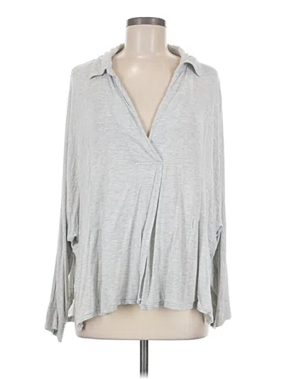 Pre-owned We The Free Long Sleeve Polo Shirt In Gray