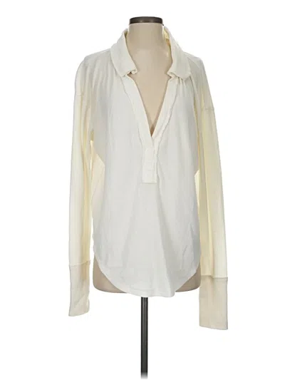 Pre-owned We The Free Long Sleeve Polo Shirt In White