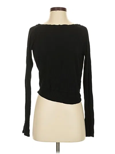 Pre-owned We The Free Long Sleeve Top Black Boatneck Tops