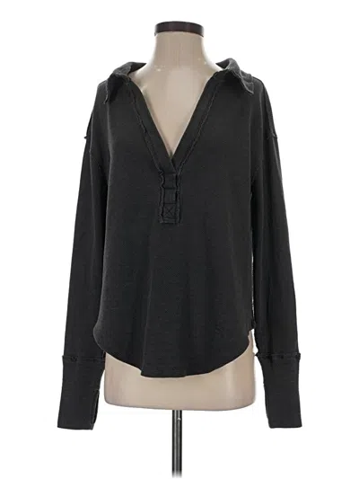 Pre-owned We The Free Long Sleeve Top Black Cowl Neck Tops