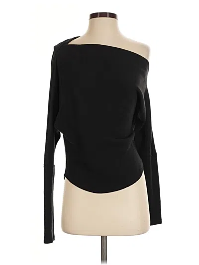 Pre-owned We The Free Long Sleeve Top Black One Shoulder Neckline Tops