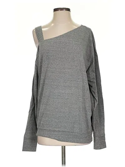 Pre-owned We The Free Long Sleeve Top Gray One Shoulder Neckline Tops