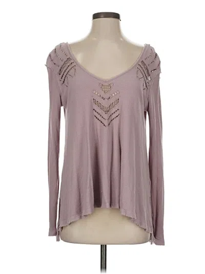 Pre-owned We The Free Long Sleeve Top Gray Sweetheart Neckline Tops