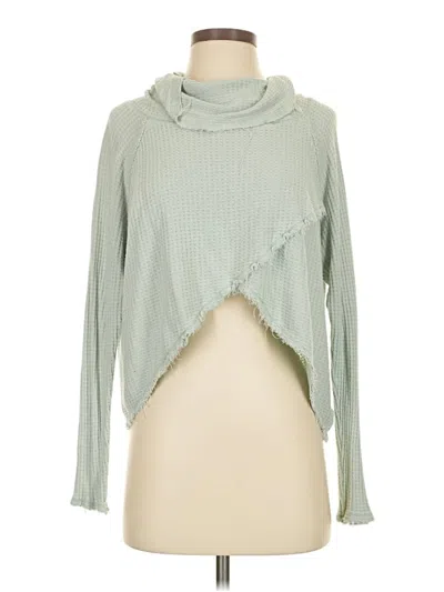 Pre-owned We The Free Long Sleeve Top Green Cowl Neck Tops
