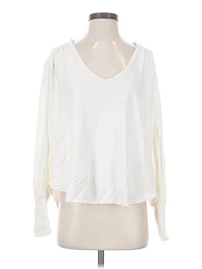 Pre-owned We The Free Long Sleeve Top Ivory Cold Shoulder Neckline Tops