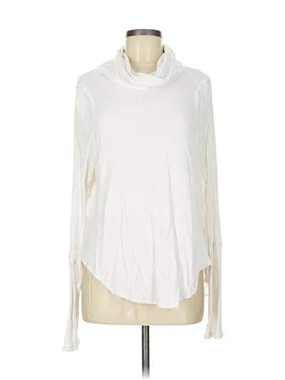 Pre-owned We The Free Long Sleeve Top Ivory Cowl Neck Tops In White