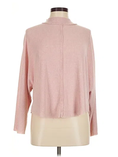 Pre-owned We The Free Long Sleeve Top Pink Turtleneck Tops