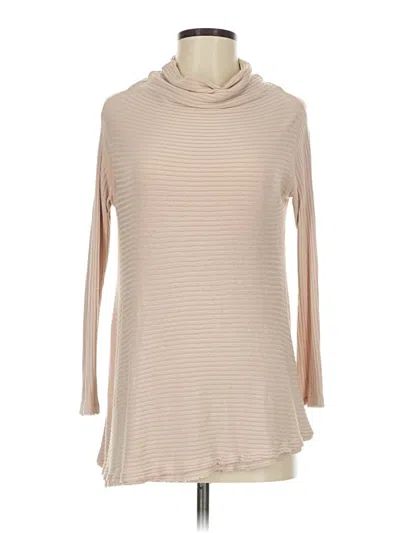 Pre-owned We The Free Long Sleeve Top Tan Cowl Neck Tops In Brown