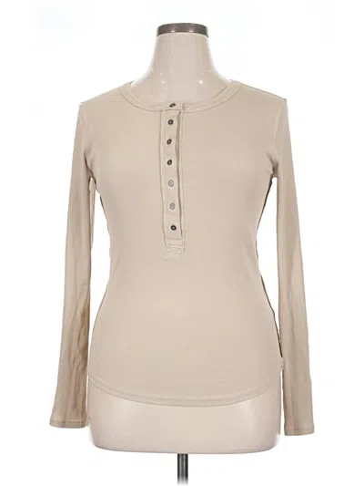 Pre-owned We The Free Long Sleeve Top Tan Turtleneck Tops